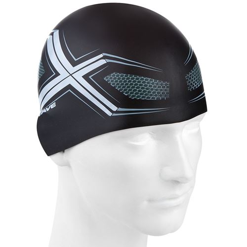 图片 PERFORMANCE SWIM CAP - SPYDER (BLACK/SILVER)