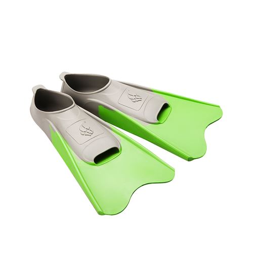 图片 TRAINING EQUIPMENT - RUBBER SHORT FINS GREY/GREEN