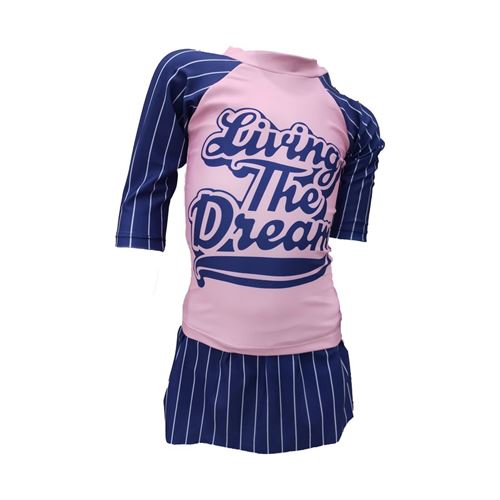 Picture of STRIPES GIRL LS-2PCS NAVY/PINK