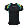 Picture of SOLID TEEN RASHGUARD BLACK/YELLOW/CYAN