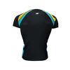 Picture of SOLID TEEN RASHGUARD BLACK/YELLOW/CYAN