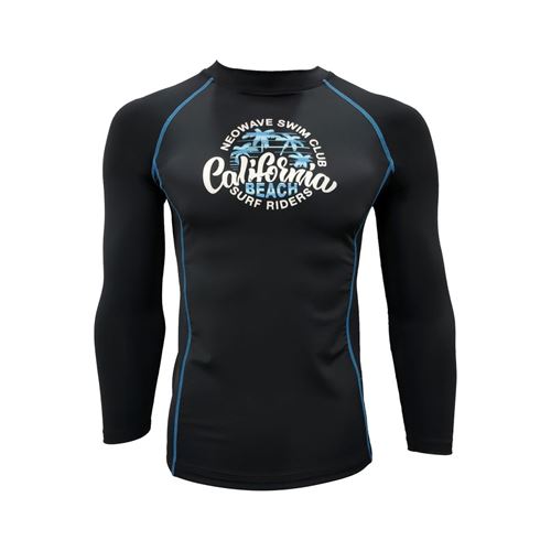 图片 CALIFORNIA LS RASHGUARD BLACK/BLUE