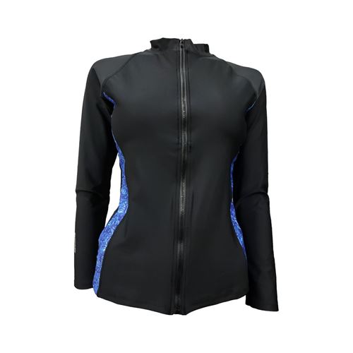 Picture of NORA LS RASHGUARD BLACK/BLUE