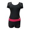 Picture of CLASSIC TANKINI 1PC SHORT SLEEVE BLACK/PINK