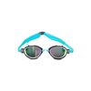 Picture of MADWAVE PERFORMANCE GOGGLES >TRIATHLON RAINBOW MIRROR - BLACK/CYAN