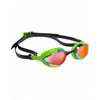 Picture of RACING GOGGLES - ALIEN RAINBOW MIRROR - BLACK/GREEN