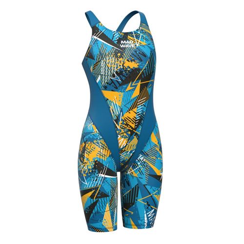 Picture of MADWAVE TRAINING JUNIOR SWIMSUIT - KNEESKIN JUNIOR PBT H2 GREEN