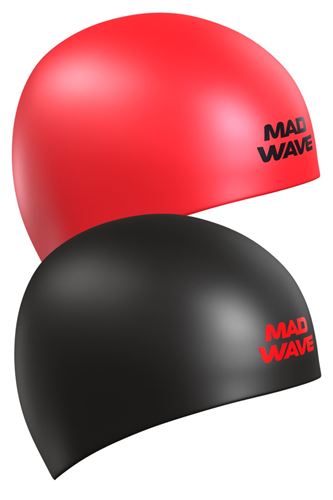 图片 JUNIOR LEISURE SWIM CAP - MADWAVE REVERSE CHAMPION SWIMCAP - RED / BLACK