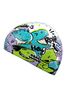 Picture of JUNIOR LEISURE SWIM CAP - MADWAVE CARTOON DINO FUN SWIMCAP - WHITE
