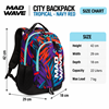 图片 CITY BACKPACK TROPICAL - NAVY RED